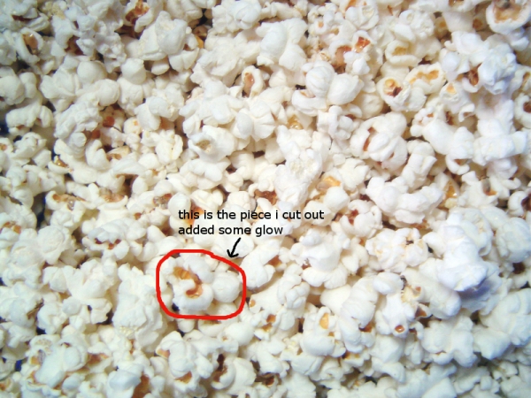 Creation of popcorn: Step 1